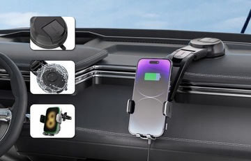 ДЕРЖАТЕЛЬ ДЛЯ АВТОМОБИЛЬНОГО ТЕЛЕФОНА FEEGAR QH400 ЗАРЯДНОЕ УСТРОЙСТВО ИНДУКЦИОННОЕ ОКНО КОКПИТ