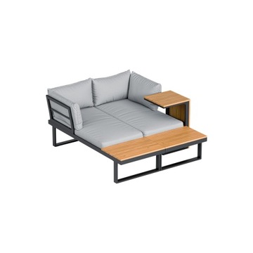 ZESTAW mebli ogrodowych GREGMAN MODUŁOWY ze stolikiem NAROŻNIK LEŻANKA SOFY