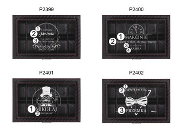 КОРОБКА-ОРГАНИЗАТОР ДЛЯ ЧАСОВ КОРОБКА С ГРАВИРОВКОЙ 12 шт. + БЕСПЛАТНО