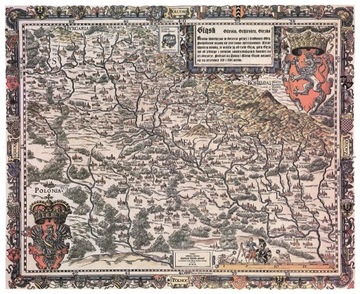 Plakat mapa śląska martina helwiga 82x67 cm polska na prezent bez ramy