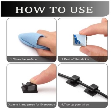 50x UCHWYTY HACZYKI KLIPSY DO LAMPEK SWIĄTECZNYCH GIRLAND SAMOPRZYLEPNE 3M