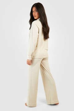 Boohoo sxc KOMPLET GŁADKA KIESZONKA PIŻAMA BASIC CIĄŻOWA L NG6