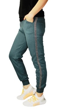 ЖЕНСКИЕ ТЕПЛЫЕ СПОРТИВНЫЕ БРЮКИ С ДЕКОРАТИВНЫМ ПОЯСОМ L/XL
