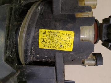 HALOGEN + MŘÍŽKA LEVÝ MERCEDES TŘÍDA A W169 04-09