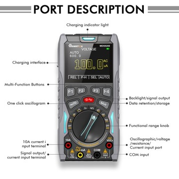 МУЛЬТИМЕТРНЫЙ ОСЦИЛЛОГЕНЕРАТОР MDS9208 MUSTOOL 3в1