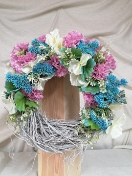 Цветочный венок на дверь, плетеный венок, украшение для дома