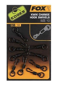 Krętlik z szybkozłączką Fox Kwik Change Hook 10