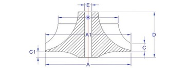 КОВАНОЕ КОМПРЕССИОННОЕ КОЛЕСО ГИБРИД 58,00/46,00/5,5 мм