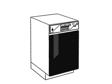 ecoModel Front do zmywarek FZ 45A Czarny Połysk