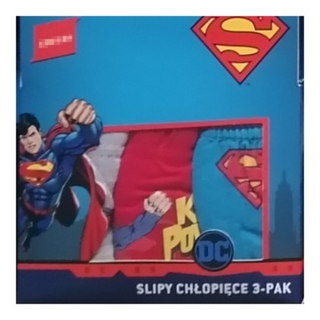 Majtki slipy 3-pak SUPERMAN rozmiar104/110