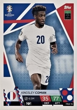 EURO 2024 TOPPS MATCH ATTAX FRA 15 KINGSLEY COMAN FRANCJA