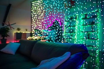Умные светодиодные светильники Twinkly Curtain 210 RGBW 1,5x2,1 м Twinkly | ЗанавесSmart