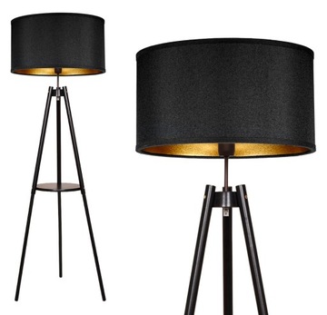 LAMPA STOJĄCA PODŁOGOWA TRÓJNÓG ZE STOLIKIEM LOFT