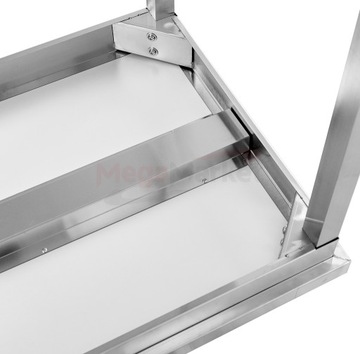 Стол рабочий GASTRONOMY с ПОЛКОЙ 80х70, настенный, нержавеющая сталь