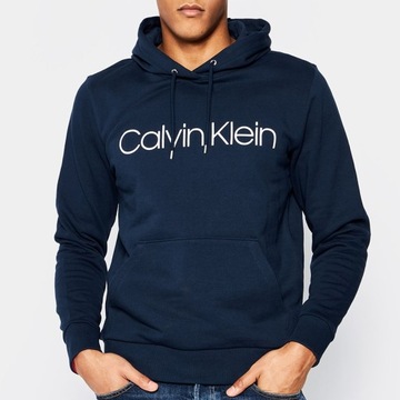 CALVIN KLEIN bluza męska z kapturem, granatowa, S