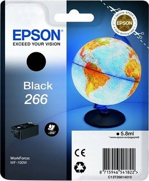 TUSZE ORYGINAŁ EPSON 266 BLACK WF-100W