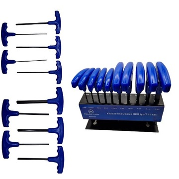 ŚRUBOKRĘTY IMBUS WKRĘTAKI MŁOTECZKI TYP T 1-10 10 el IMBUSY