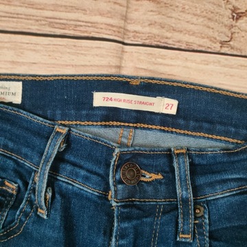 LEVI'S 724 High Rise Straight Spodnie Jeans Damskie r. 27/30