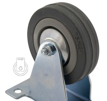 Комплект колёс фи 75 4 шт, шкаф, полка 4х3PPGUM75