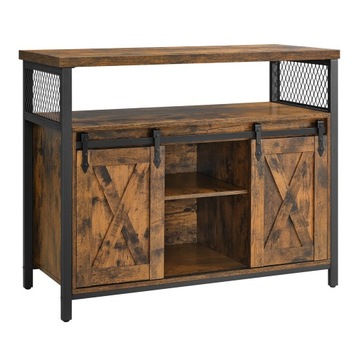 Komoda LOFTOWA rustykalna z metalem 45x100 cm