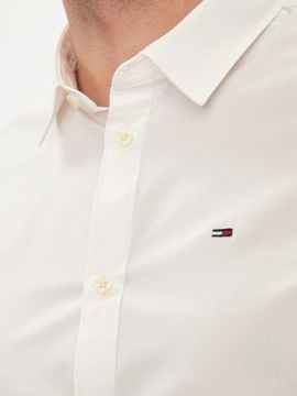 TOMMY JEANS biały slim fit koszula hilfiger