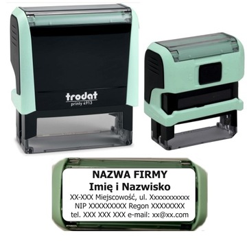 Pieczątka Firmowa Trodat Printy 4913 czarna 5-8 wierszy jakość premium