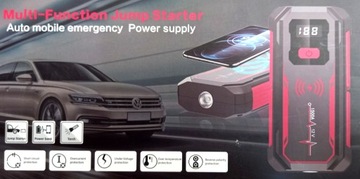 Стартер BOOSTER 1500A 16000 мАч PowerBank LCD Qi