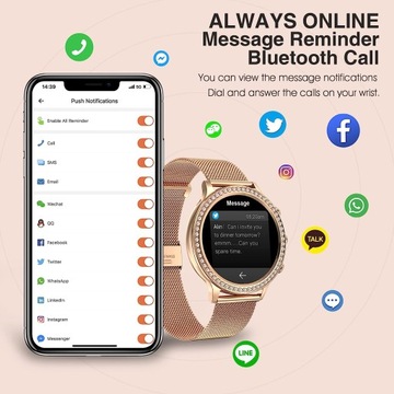 СМАРТ-ЧАСЫ ЖЕНСКИЕ СМАРТ-ЧАСЫ I70 СЕРЕБРЯНЫЕ