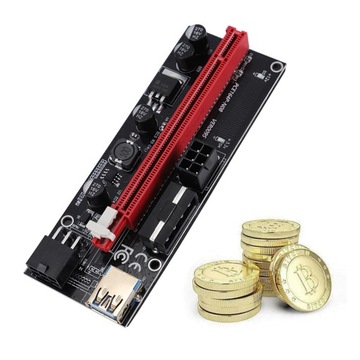 Zestaw 4szt Riser 009S GOLD USB 3.0 PCI-E 1x-16x