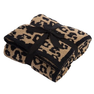 Koc w panterkę Zimowe ciepło Sofa tekstylna Super 127x152cm B