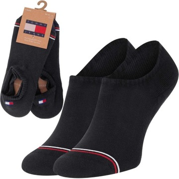TOMMY HILFIGER SKARPETY SKARPETKI STOPKI 2P CZARNE r.39-42