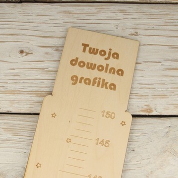 ДЕРЕВЯННЫЙ МЕР ВЫСОТЫ ДЛЯ СТЕНЫ, шаблон имени ЛЕВ