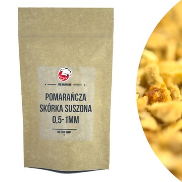 Pomarańcza Skórka suszona grys 0,5-1mm 100g