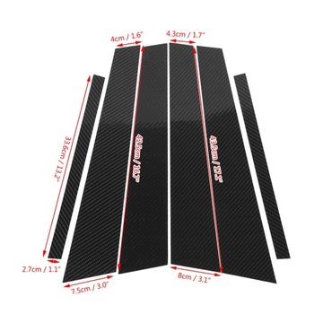 Okna samochodu z włókna węglowego B filary