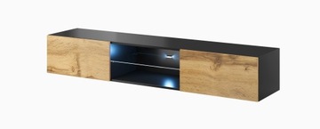 RTV VIGO GLASS 180 czarny/ wotan - Cama Meble