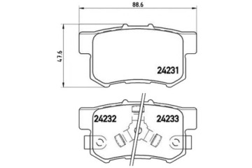 BREMBO P 28 051 Комплект тормозных колодок