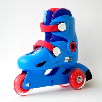 Детские роликовые коньки 3x регулируемые Kid Blue 26-27-28