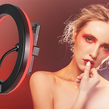 RGB LED КОЛЬЦО ДЛЯ СЕЛФИ КОЛЬЦОВАЯ ЛАМПА ДИСТАНЦИОННЫЙ ШТАТИВ + ДЕРЖАТЕЛЬ ДЛЯ ТЕЛЕФОНА 21