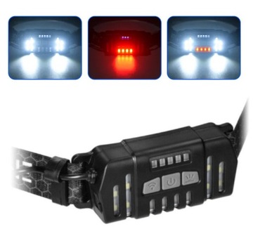 LATARKA CZOŁOWA CZOŁÓWKA AKU USB CZUJNIK RUCHU 10W