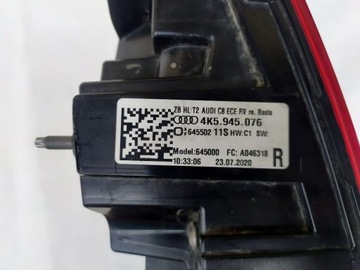 AUDI A6 C8 SVĚTLO PRAVÁ ZADNÍ LED 4K5945076