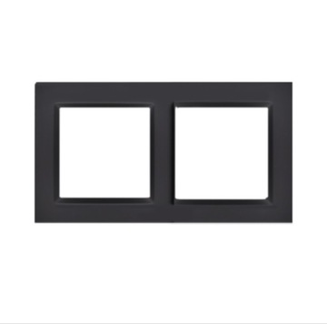 Simon 10 ДВОЙНАЯ РАМА МАТОВЫЙ ЧЕРНЫЙ CR2/49