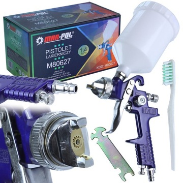 PISTOLET LAKIERNICZY HVLP DO MALOWANIA 1.4mm ZBIORNIK 600ml malarski HVLP