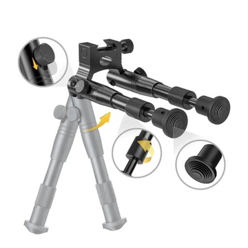 BIPOD DWÓJNÓG SKŁADANY UNIWERSALNY PODPÓRKA DO BRONI RIS 22MM