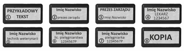 PIECZĄTKA - IMIENNA - LEKARSKA - MAŁA KIESZONKOWA - do 3 wersów Wagraf B1s
