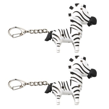 Backpack Keychain Zebra LED Sound Keyring Metal