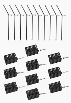 10x KOSZYKI ZANĘTOWY 40g + 10x RURKA ANTYSPLĄTANIOWA