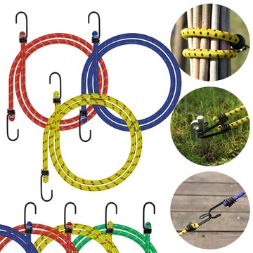 3x РЕЗИНОВЫЕ ТРОСЫ, РЕМНИ, КРЕПЛЕНИЕ БАГАЖНЫХ БРЕЗЕНТОВ, КРЮЧОК