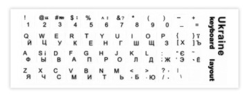 НАКЛЕЙКИ ДЛЯ КЛАВИАТУРЫ QWERTY НОУТБУК ПК УКРАИНСКИЕ НАКЛЕЙКИ БУКВЫ КИРИЛЛИЦА