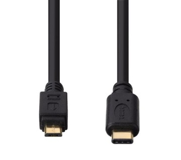 Kabel Micro USB 2.0 wtyk / USB-C wtyk 0,75m. HAMA