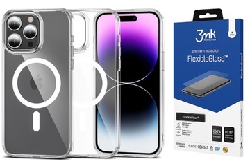 ETUI CASE COVER OBUDOWA DO MAGSAFE NA IPHONE 15 PRO CRYSTAL i SZKŁO 3MK